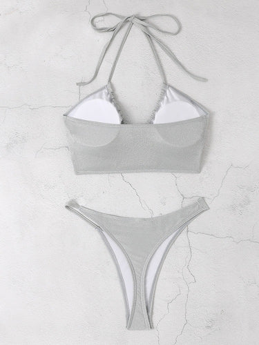 Dame Bikini-sæt med elegant flæsedesign og justerbare stropper Stilla