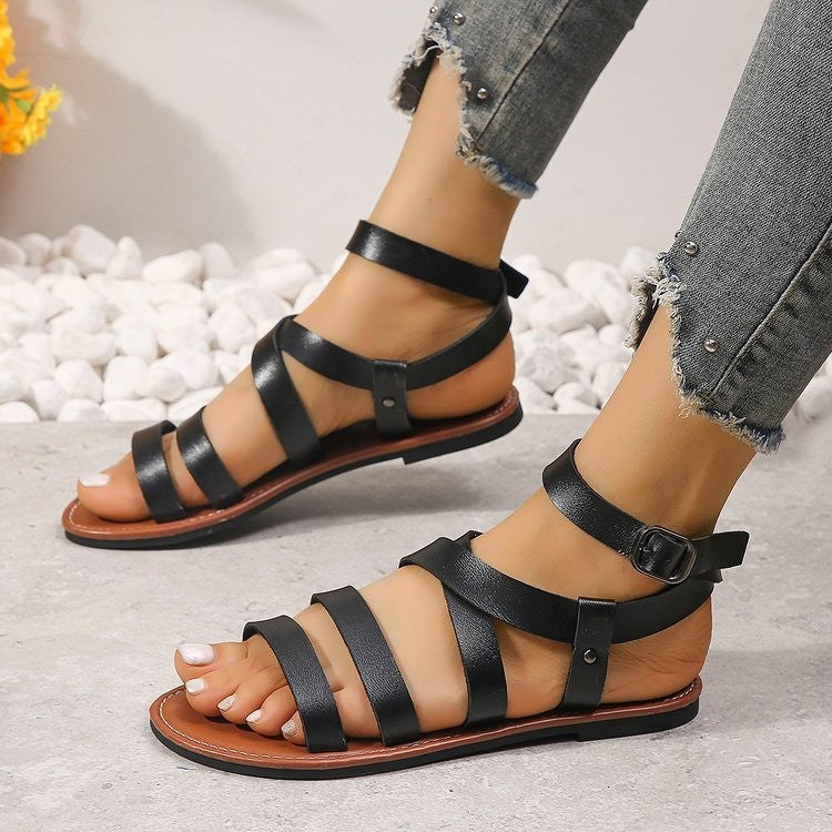 Dame Trendy Remsandaler med justerbar ankelrem Stilla