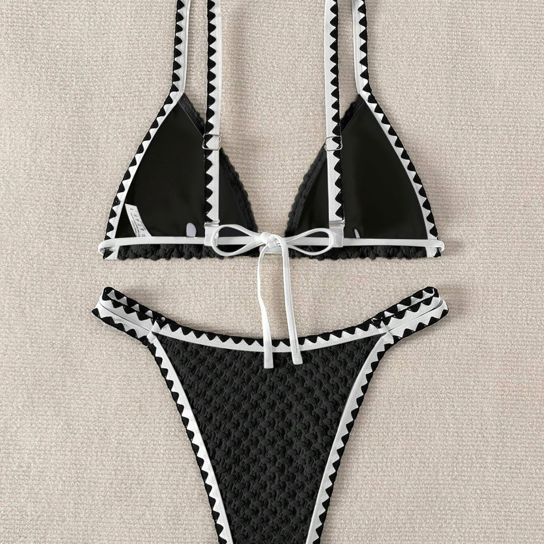 Dame Triangel-Bikini med raffineret hækle mønster Skovae