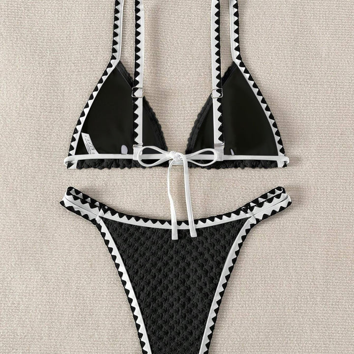 Dame Triangel-Bikini med raffineret hækle mønster Skovae