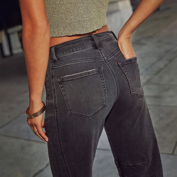 Dame Højttaljede Jeans Stilla