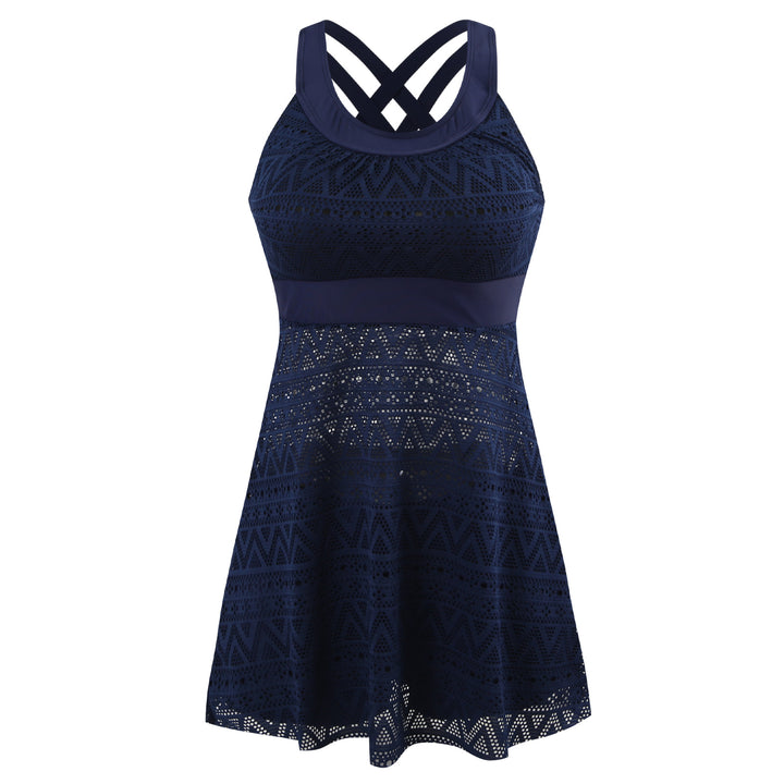 Dame Sporty Kjole med integrerede Shorts og dekorativ Mesh Stilla