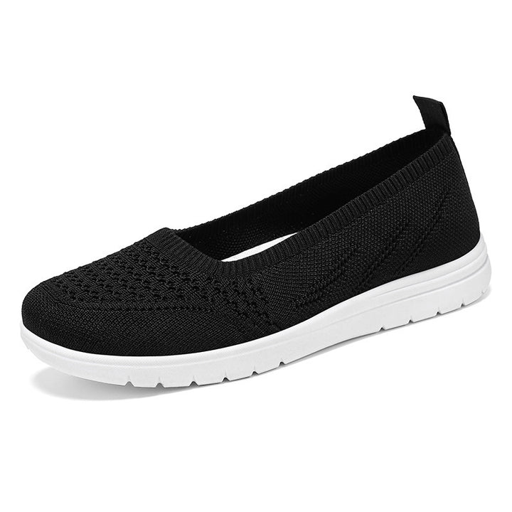 Dame Behagelige Strikkeslippers med fleksibel sål og åndbart overmateriale Stilla