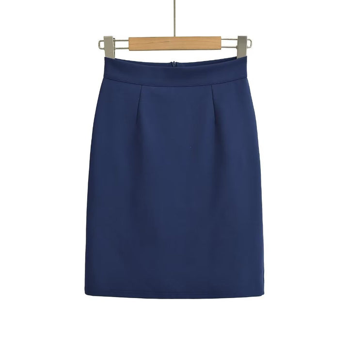 Dame elegant blyantskjørt med raffineret plissédesign og glat materiale Stilla
