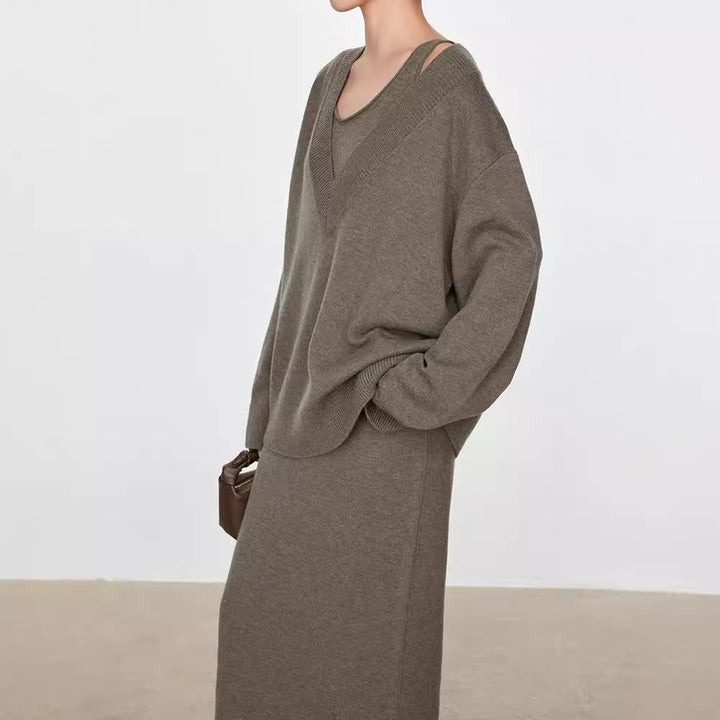 Dame Oversized Pullover lavet af blød uld Stilla