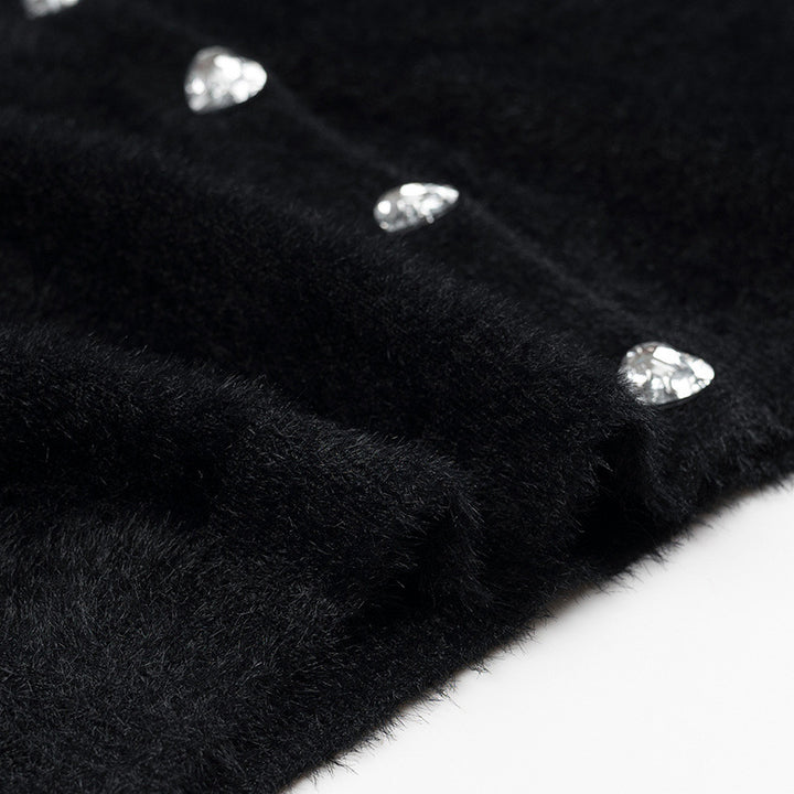 Kvindernes korte cardigan med shiny knapper Stilla