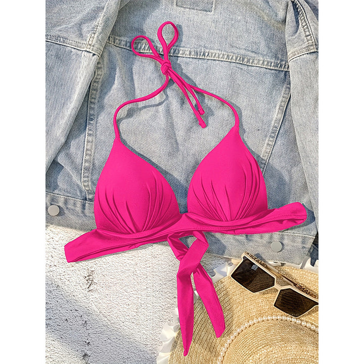 Dame Triangel-Bikini med elegant indpakningsdetalje Skovae