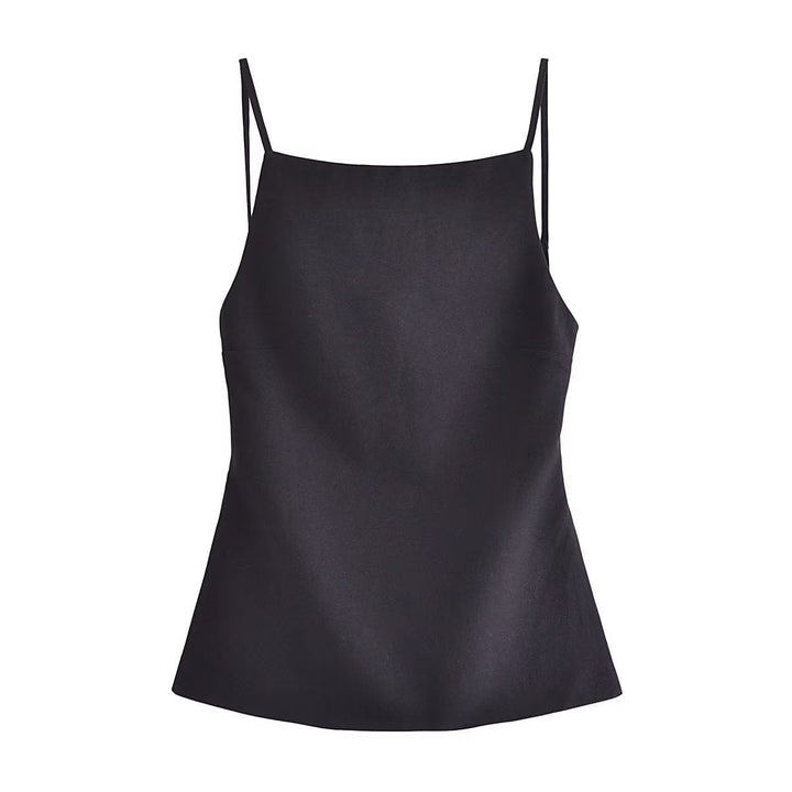 Stilla | Rygget-fri top Plisseret Rygget-fri Kort Vest Top