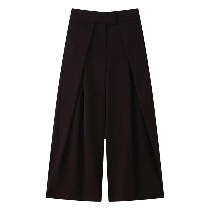 Kvinder bredt skåret culotte-bukser med elegante folder og høj talje Skovae