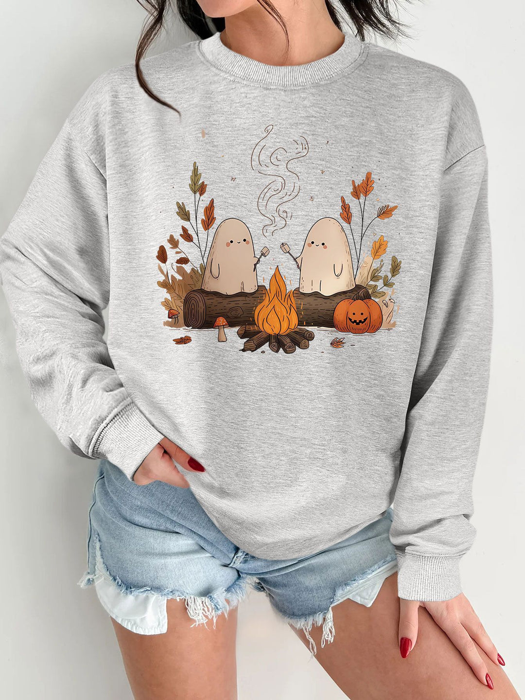 Kvinders sweatshirt med legende spookymotiv og behagelig pasform Stilla