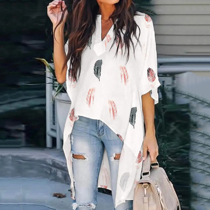 Damer Trendy Asymmetrisk Tunika Stilla