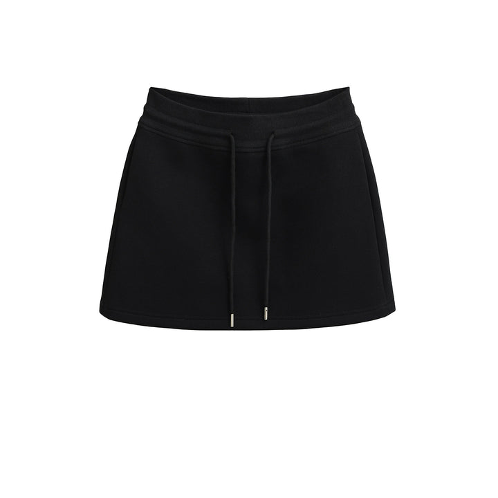 Dame Sporty Mini nederdel med elastisk linning og dekorativ snor Stilla