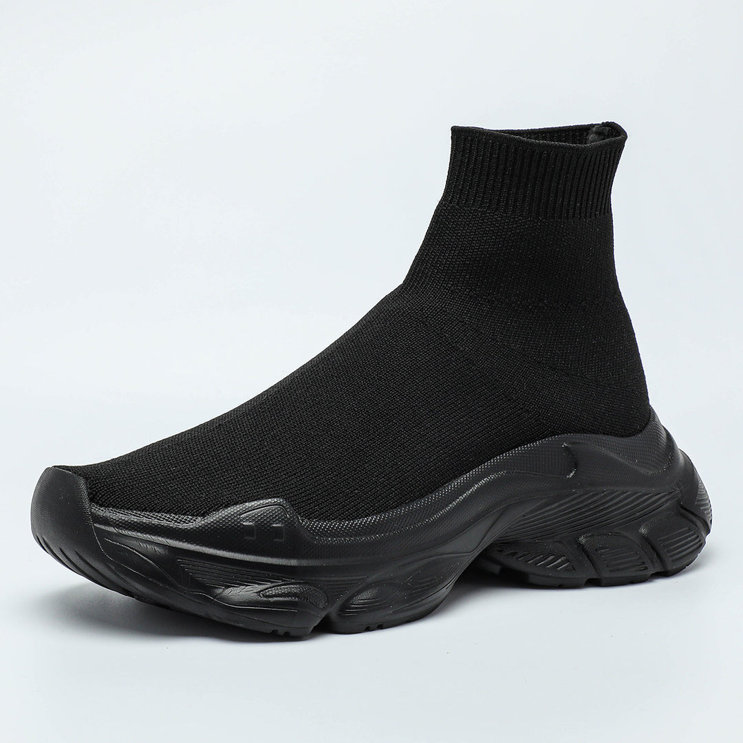 Dame Høj Strik-Sneakers med skridsikker sål Stilla