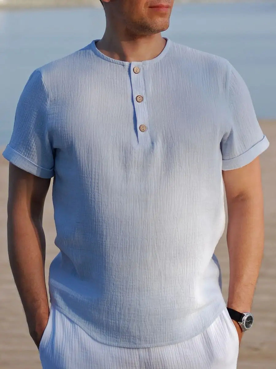Herrer kortærmet Button-Down skjorte Stilla