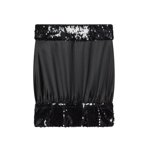 Dame Glitrende Miniskørter med elastisk talje og glat satin Skovae