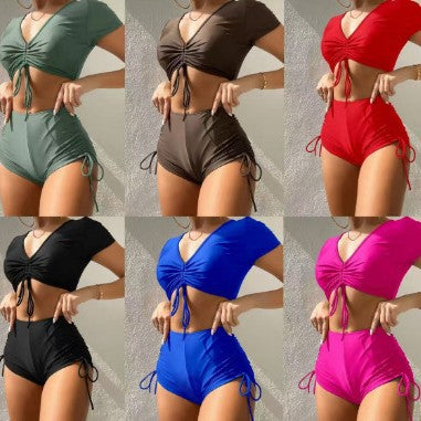 Dame Sporty bikini set med moderne drapering Skovae
