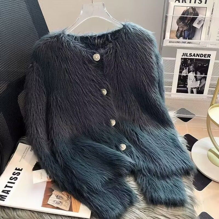 Kvinder Fluffy Cardigan med Elegante Knapdetaljer Stilla