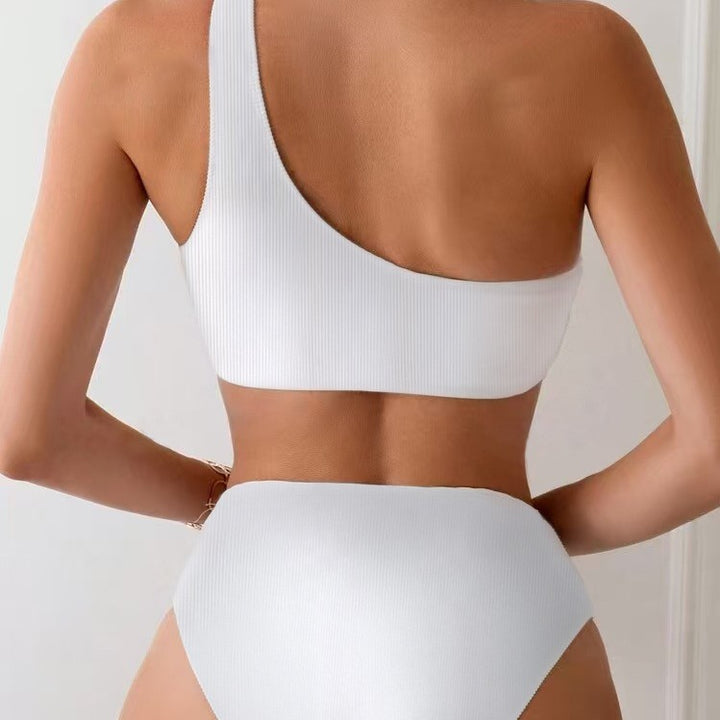 Femme High-Cut En-Skulder-Bikini-Sæt med Ringdetalje Stilla
