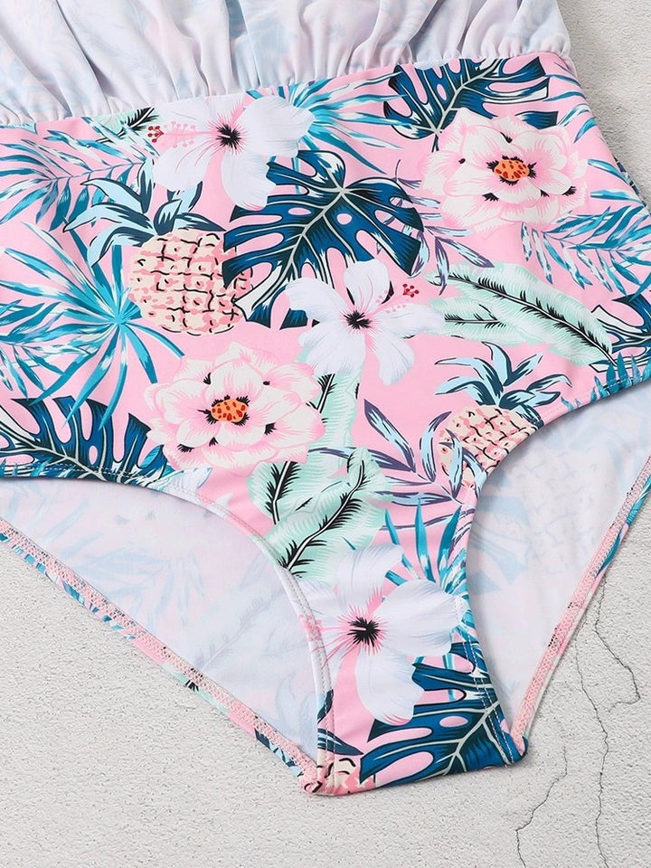 Dame Floral Wrap Badedragt Stilla