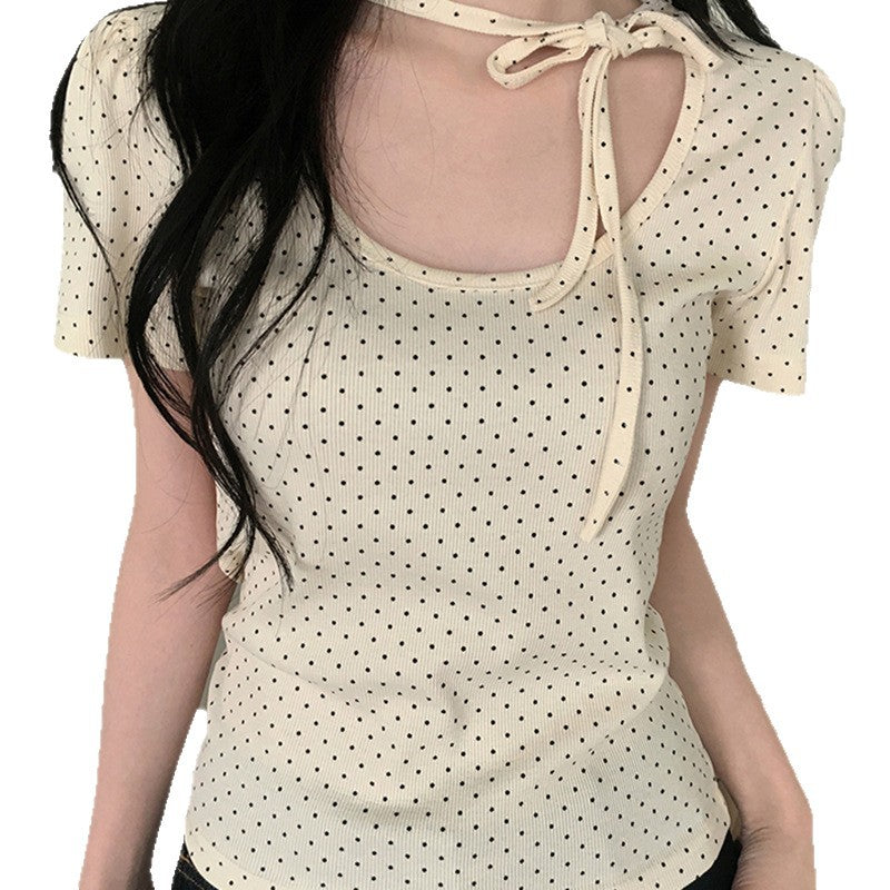 Damer Polka Dot Bluse Skovae