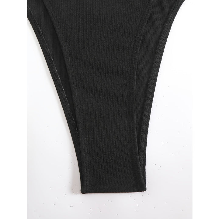 Kvinder Elegante Rib Strik Trekant Bikini Sæt Stilla