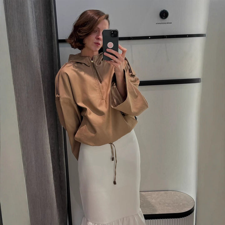 Dame oversized fleecejakke med praktiske lommer Stilla