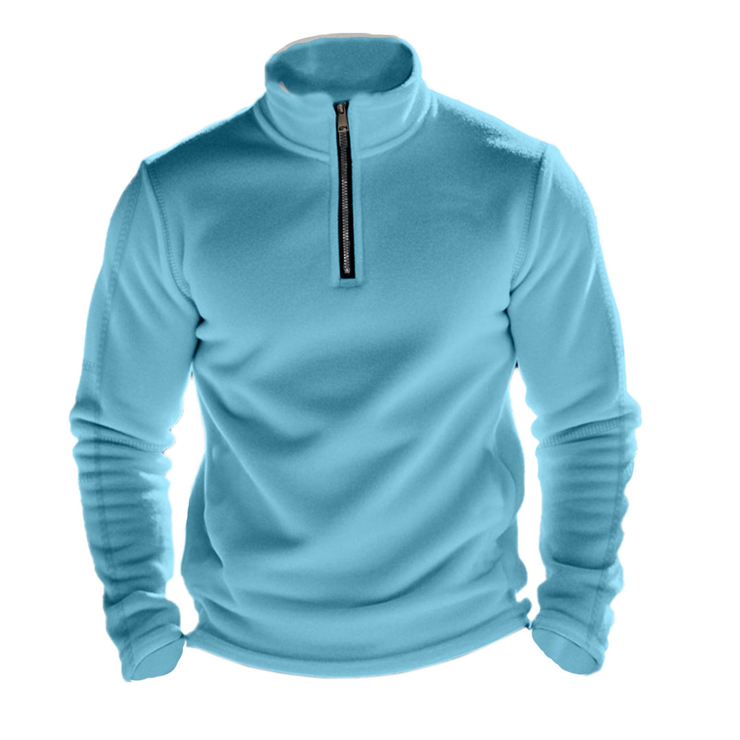 Herrer fleece-pullover med halv lynlås Stilla
