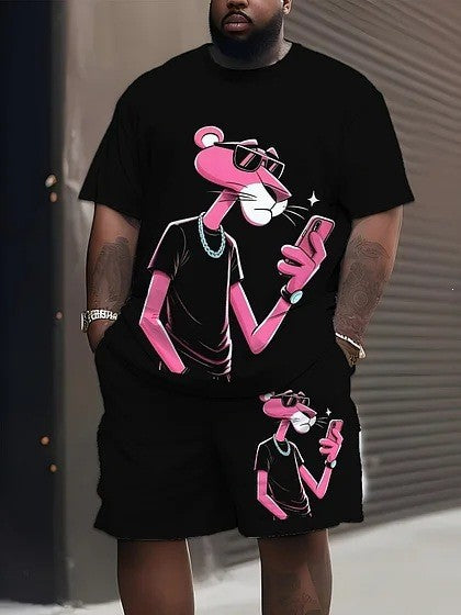 Herrer casual fritids sæt med stort smiley solbrille print Skovae