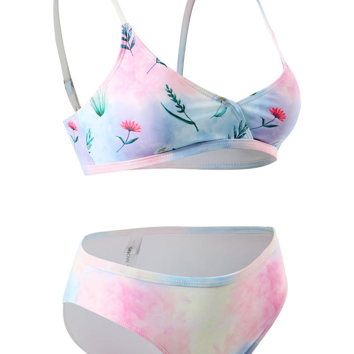 Dame Bikini-sæt med blomstret design og komfortabel pasform Skovae