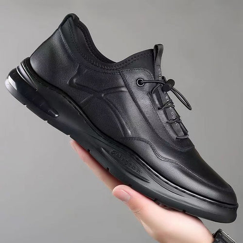Herrer Behagelige Lædersneakers med åndbar indersål og fleksibel ydersål Stilla