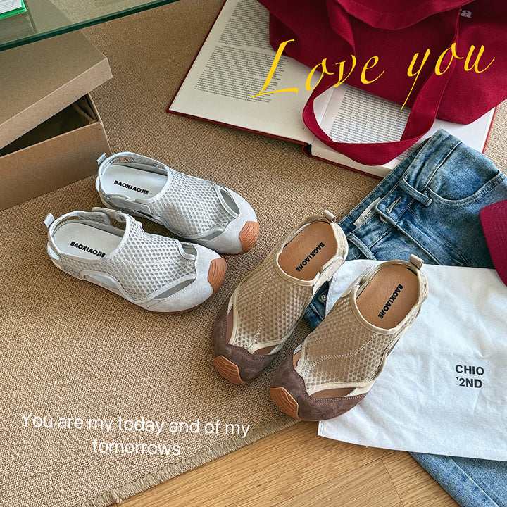 Femme åndbare Slip-On-Mesh-sneakers med støttende sål Stilla
