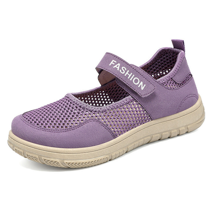 Dame Komfortable Sneakers med justerbar velcrolukning og åndbar netoverflade Stilla