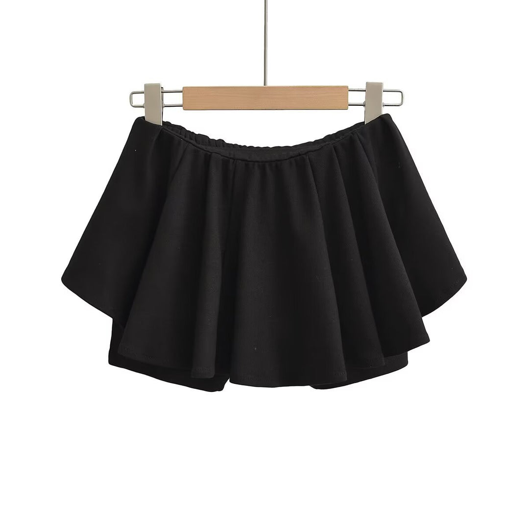 Dame trendy Flattershorts med voluminoøs kant Stilla