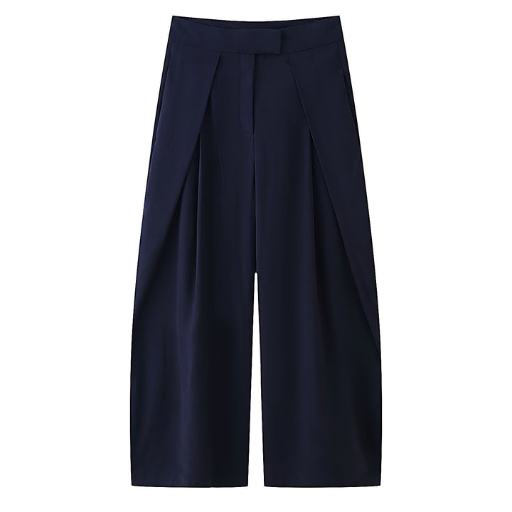Kvinder bredt skåret culotte-bukser med elegante folder og høj talje Skovae
