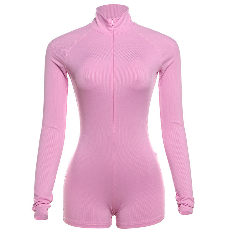 Dame Langærmet Onepiece med høj krave og sømløst design Stilla