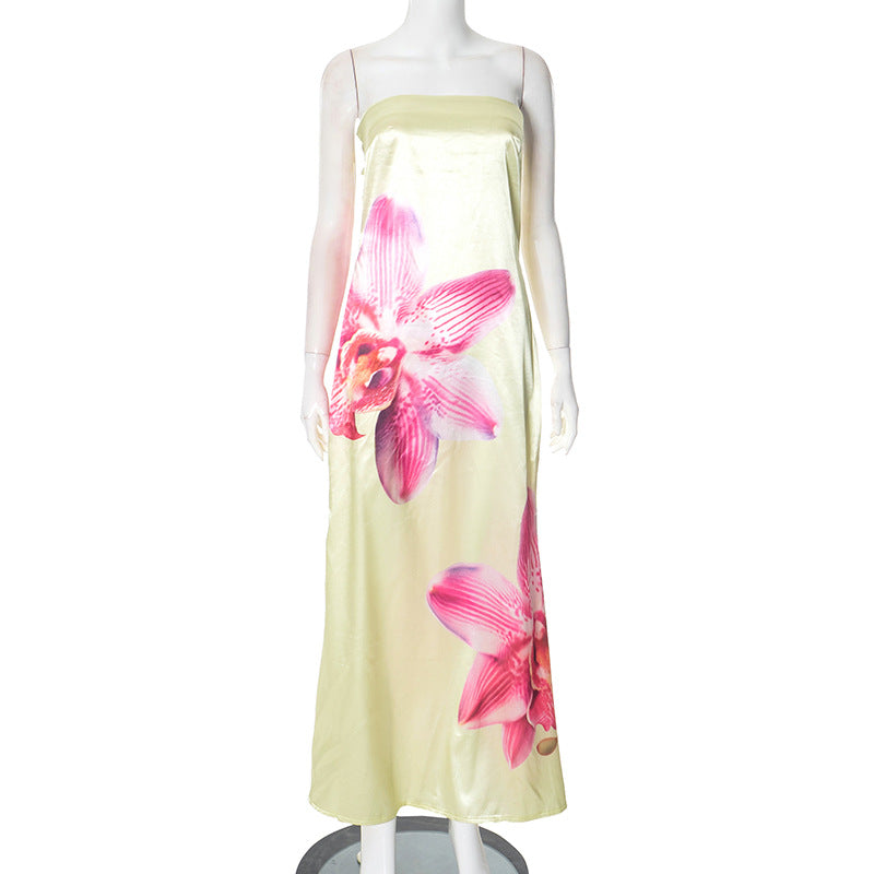Femme Floral Print Maxi Kjole Stilla