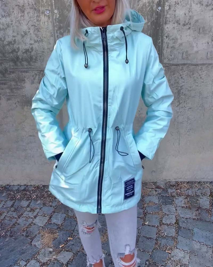 Kvinders afslappede regnjakke med justerbar snoretræk Stilla