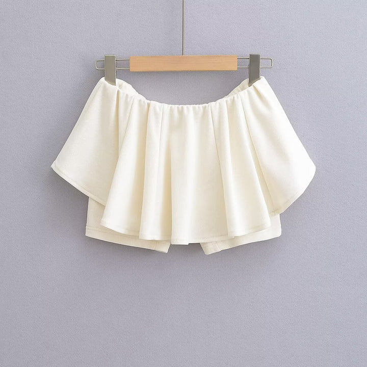 Dame trendy Flattershorts med voluminoøs kant Stilla