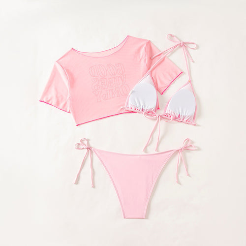 Dame Bikiniset med afslappet Crop-Top Skovae