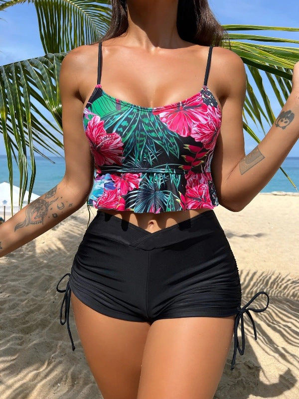 Dame bikini-sæt med florale accenter og afslappet design Stilla