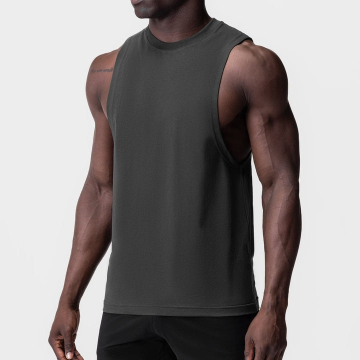 Herrer Sporty Muskelshirt med bred armhul Stilla