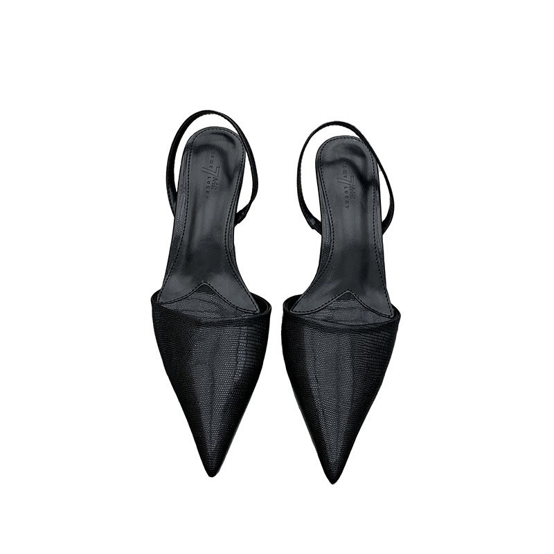 Dame Sling-pumps med elegant spids og fashionable teksturer Stilla