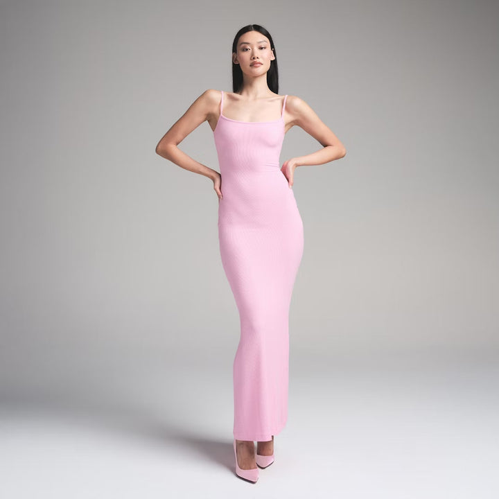Damer Elegant Spaghetti-Rem Maxi-Kjole Stilla