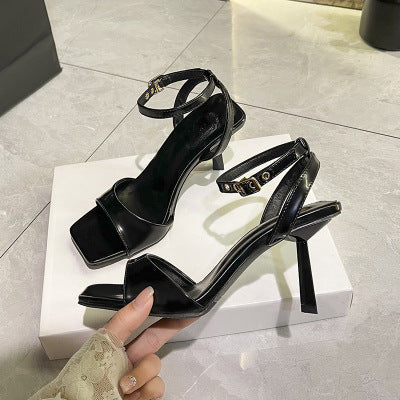 Dame elegante slingback sandaler med moderne blokhæl Stilla