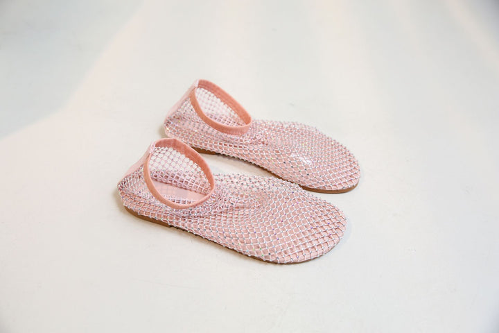 Dame net sko med glitrende applikationer Stilla