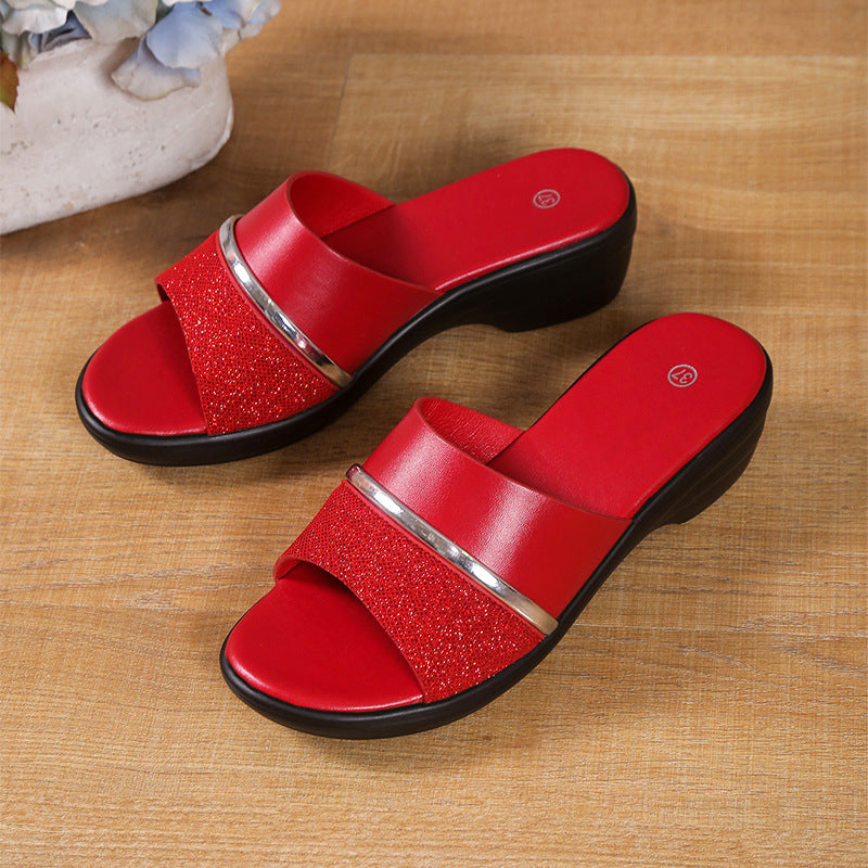Dame Wedge-sandaler med elegant metaldekoration og komfortabel sål Stilla