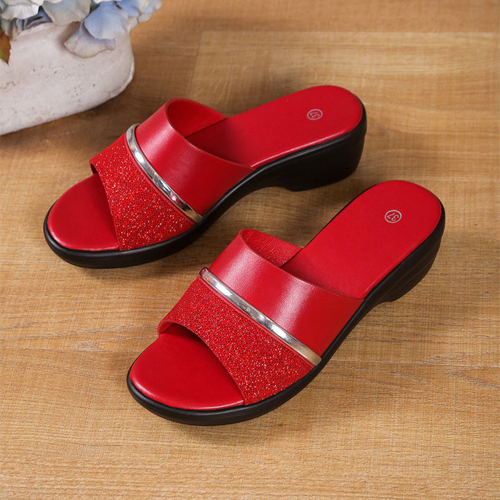 Dame Wedge-sandaler med elegant metaldekoration og komfortabel sål Stilla