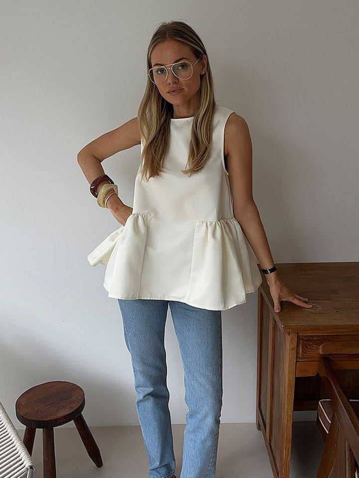 Dame Peplum Overdel Stilla
