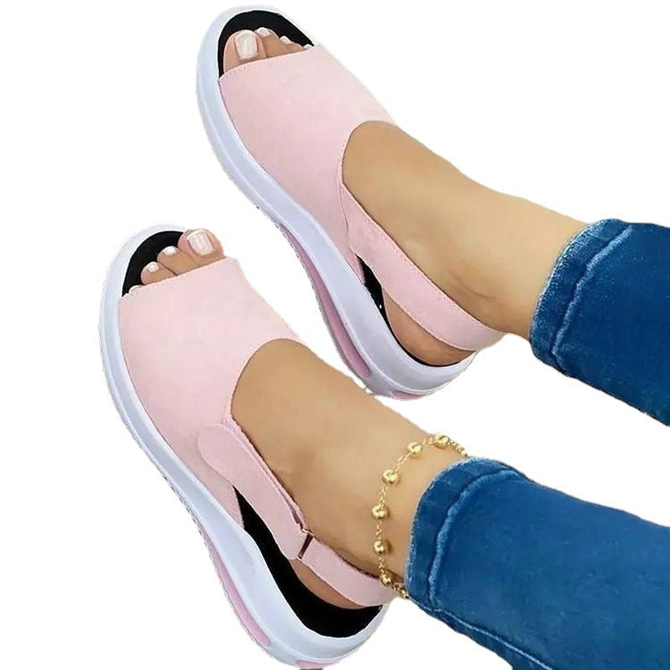 Dame Slip-On Sandaler med åben tåområde og skridsikker sål Stilla