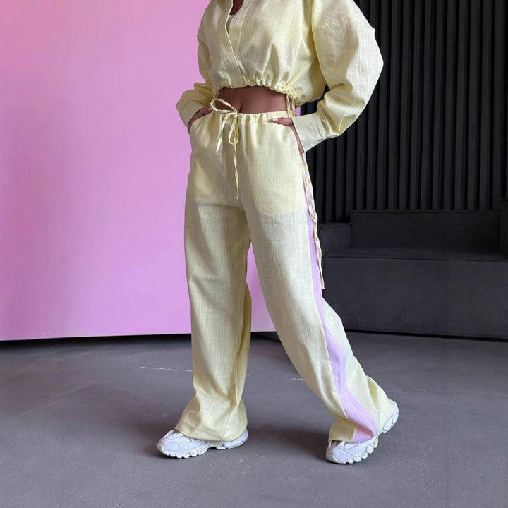 Women's Casual Top and Wide Pants Set Skovae